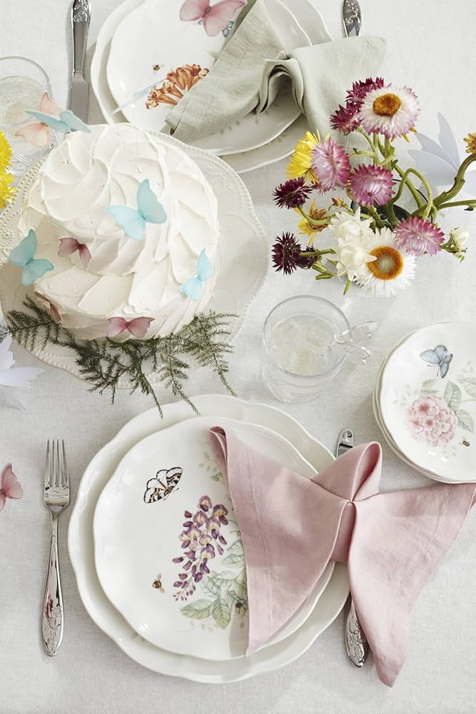 Amazon | Lenox Butterfly Meadow 食器65点セット | Lenox
